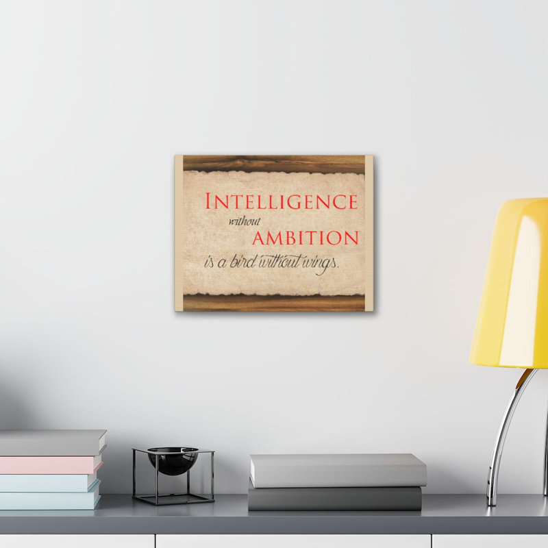 Intelligence Without Ambition - Wrapped Canvas Print, 30cm H x 41cm W