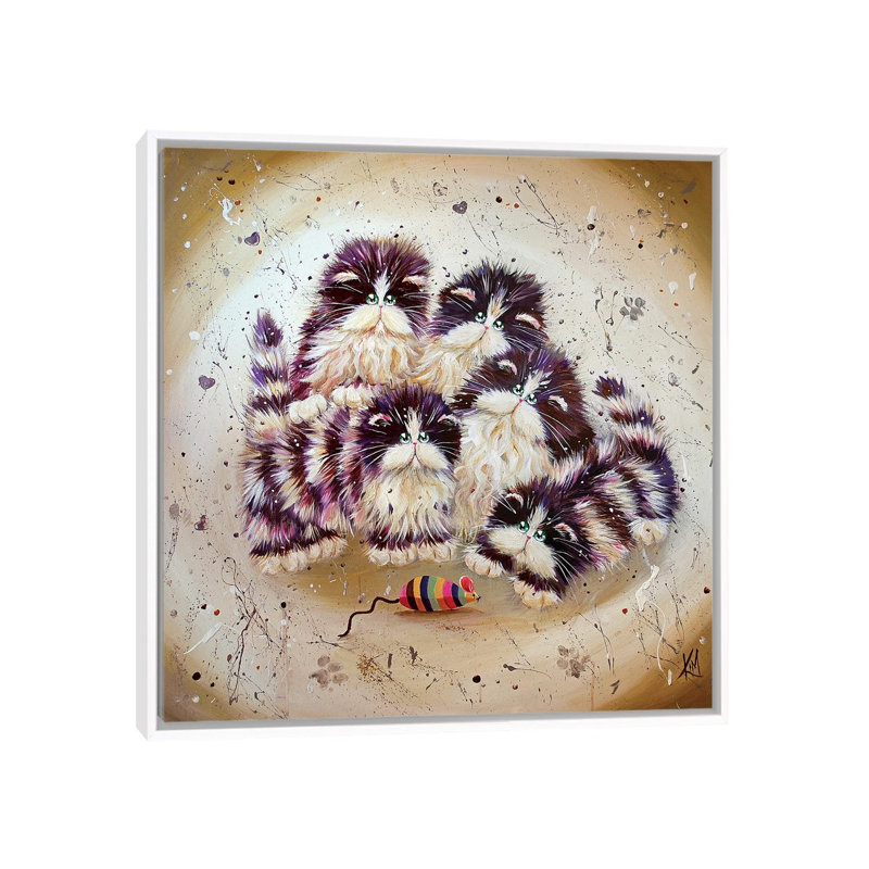 « Mouse » par Kim Haskins-reproduction d’art, H 18 po x l 18 po x 1,5 po, Toile blanche encadrée, Pas de tapis