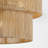 17.7" Natural Jute 2-Tier Semi-Flush Mount Light