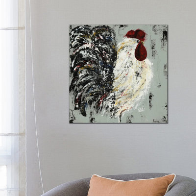 Rooster by Ashley Bradley - Wrapped Canvas Painting