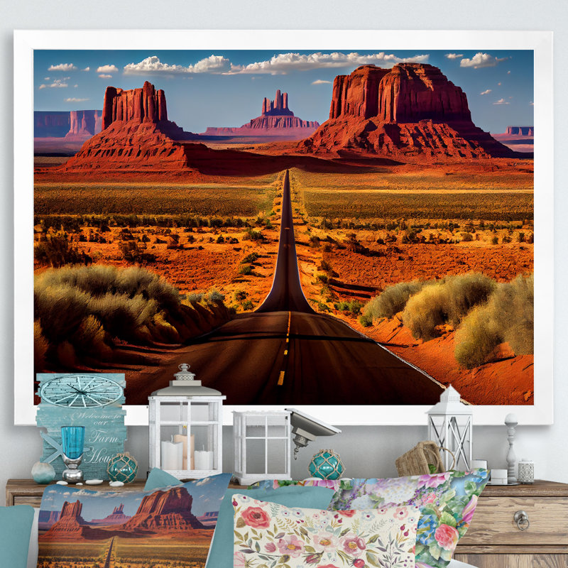 Monument Monument Navajo Spirit - paysages, impressions d'art mural, H 24 po x l 32 po x P 1 po, Cadre photo blanc