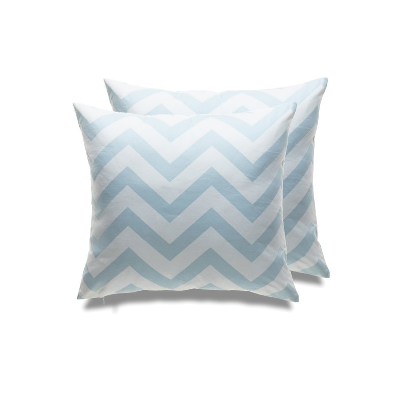 Housse de coussin Los Angeles, Chevron bleu mer