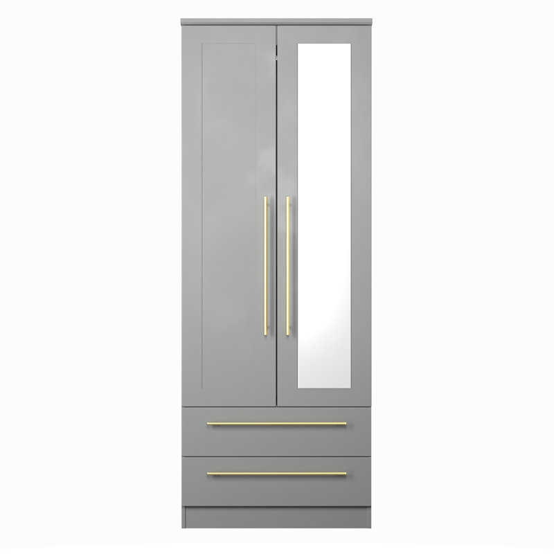 Behrad Manufactured Wood Wardrobe, Dusk Grey