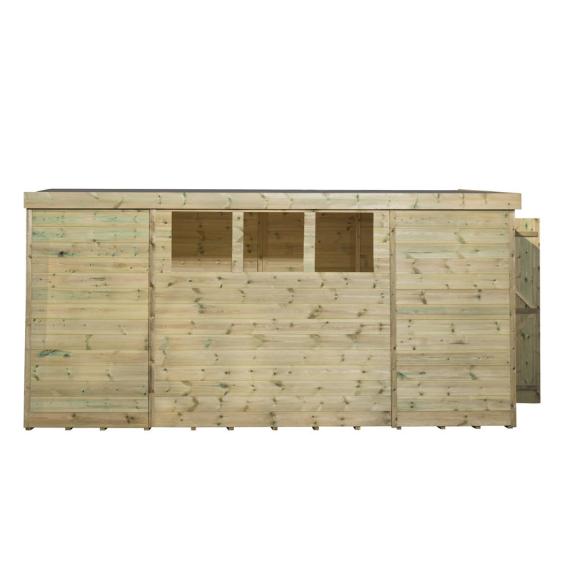 4 Ft. W x 12 Ft. D Shiplap Pent Wooden Shed