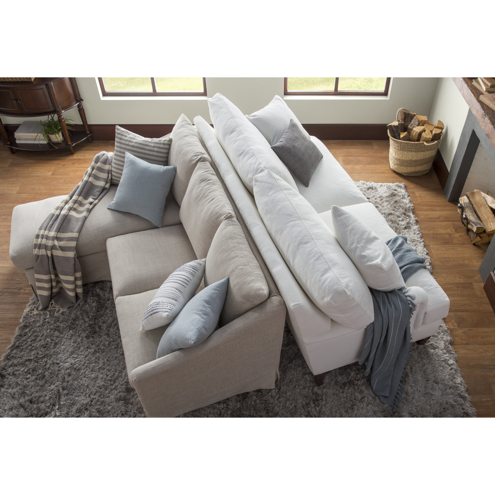 Balsam Cotton Hand Woven Throw Blanket, Gray