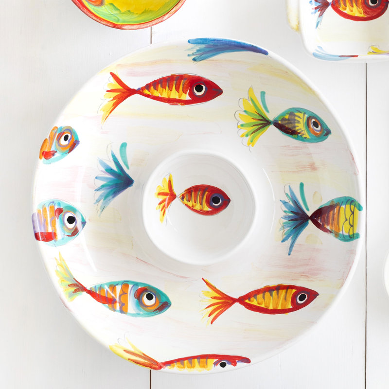 Pesci Colorati Terra Bianca Chips And Dip Platter