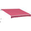 Auvent de patio rétractable de 13 pi x 8 pi, parasol avec manivelle manuelle et tissu hydrofuge, structure en aluminium pour terrasse, balcon, cour, abat-jour rouge cramoisi,