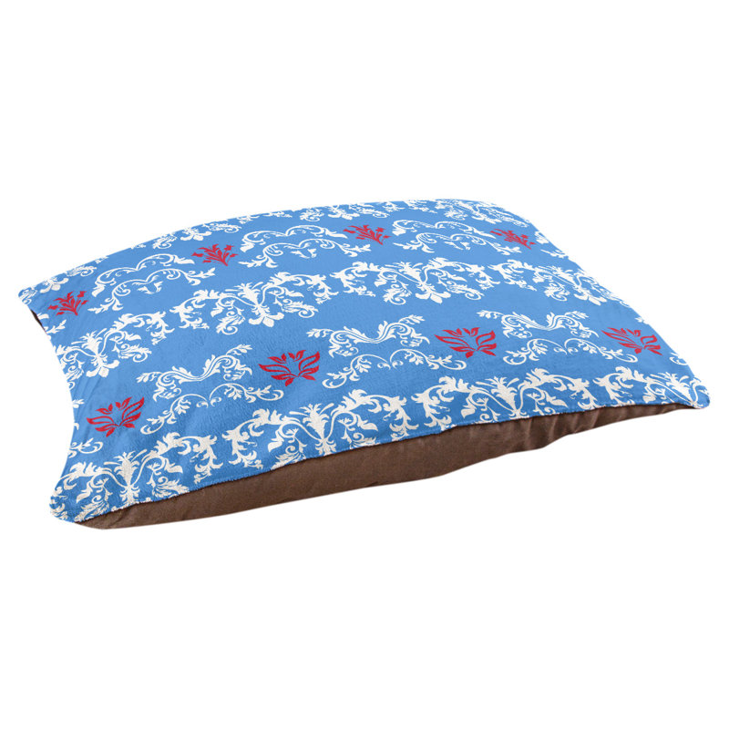 Lit pour chat Houston Houston, Bleu / blanc / rouge / brun, Taille grande - L 42 po x l 52