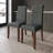 Brown Wooden Dining Chair With Velvet Cover-2011609391
