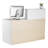 Reception Desk Rectangular Front Counter Table 55.12 in Wood Office Table