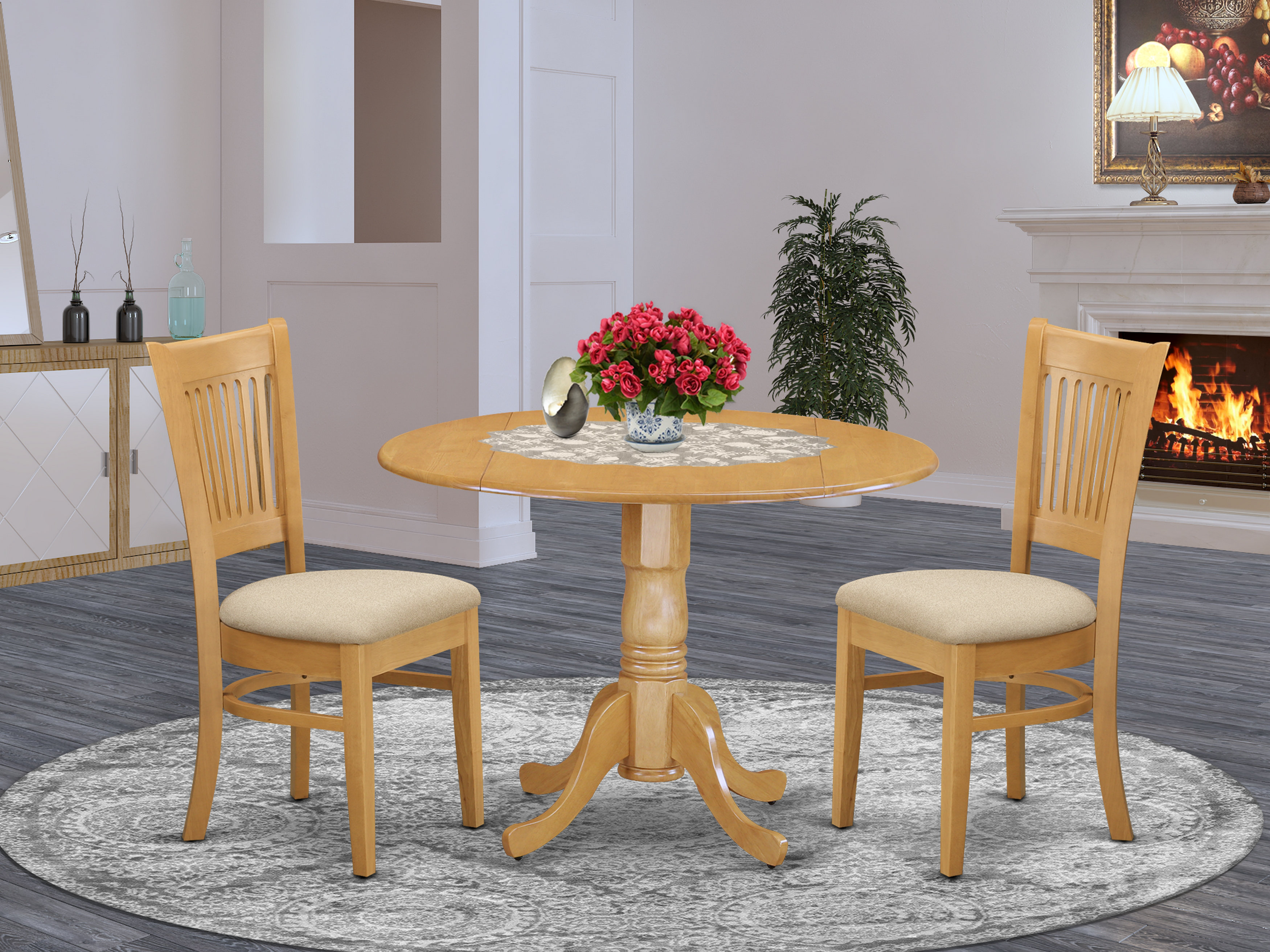 Round dining discount table 3 seater