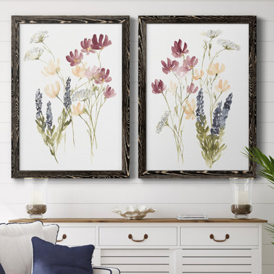 Toile encadrée de qualité supérieure Lobelia Garden I - prête à être accrochée