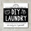 Art mural en verre Epic Art «Diy Laundry Bw» par Melissa Averinos-106418376