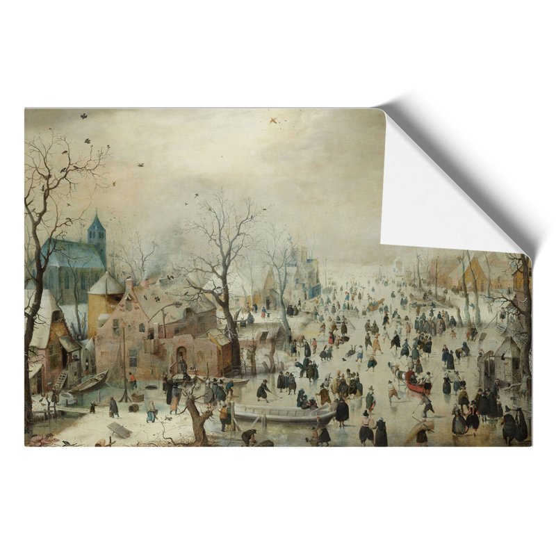Winter Landscape with Skaters by Hendrick Avercamp - Frameless Print, 21cm H x 30cm W x 0.1cm D