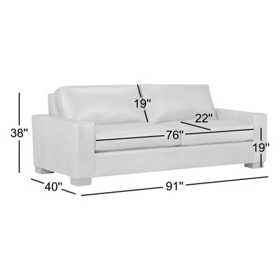 Jonie 91" Genuine Leather Sofa