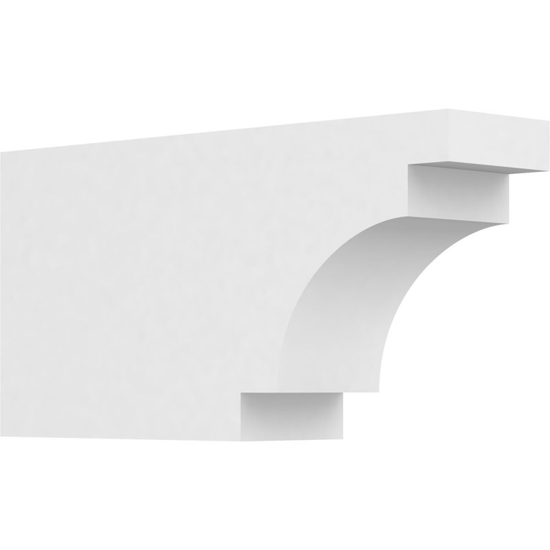 3"W x 6"H x 12"L Standard Mediterranean Architectural Grade PVC Rafter Tail, 6"H x 3"W x 12"D
