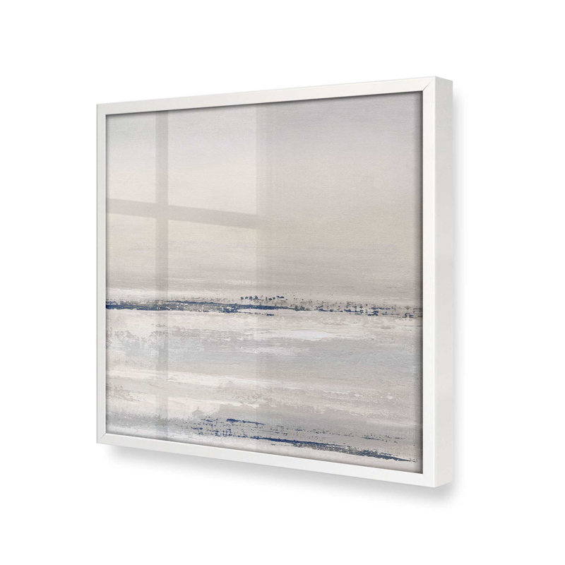 Impression abstraite Ethereal Tide v2, Papier avec cadre simple opaque blanc, H 17,75 po x l 17,75 po x P 1,25 po, 1