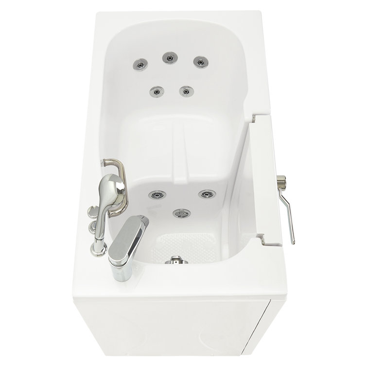 45'' x 26'' Walk-in Whirlpool Acrylic Bathtub with Faucet