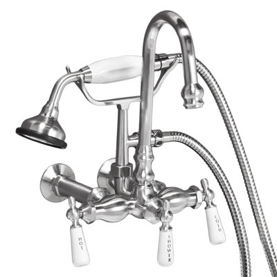 Wall Mount Gooseneck Faucet with Lever Handles by Strom Living