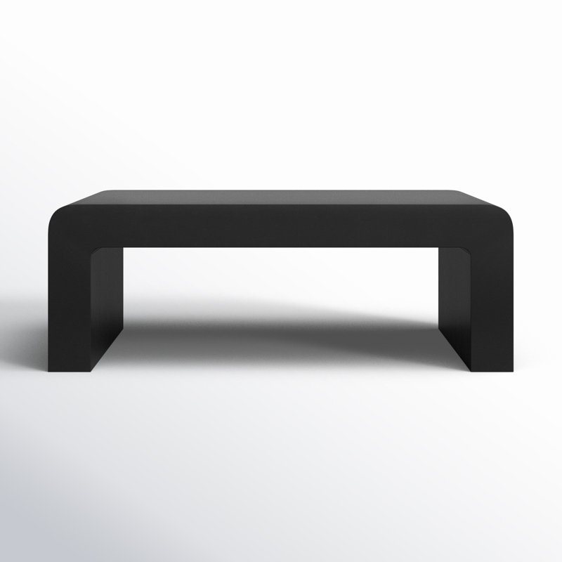 Runi Solid Wood Single Coffee Table, Black