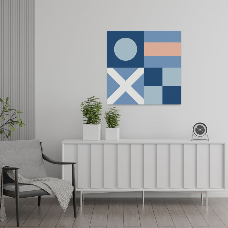 Drapeaux nautiques II, art côtier, H 24 po x l 24 po