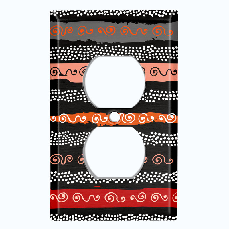 Patterned 1 - Gang Toggle Light Switch Standard Wall Plate