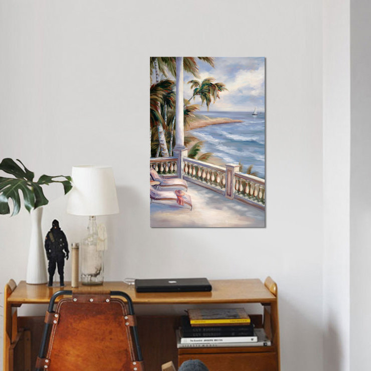 «Tropical XV», reproduction sur toile, H 12 po x l 8 po x P 0,75 po, Pas de tapis, Toile tendue