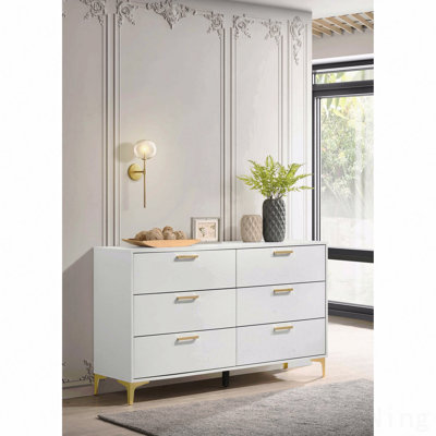 Commode 6 tiroirs, rectangulaire