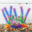 Plantes d'aquarium artificielles, décorations d'aquarium, accessoires en plastique mauve, 10 pièces