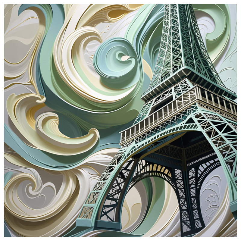 Décoration de salle de bain moderne Eiffel, L 34 po x L 21 po