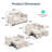 Clayton 53.8'' Upholstered Convertible Sleeper Sofa with USB Charging & Cup Holder-1934347542