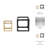 Set of 2 5 and 7" Metal Open Square Object - 7" x 7" x 7"