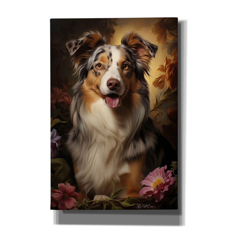 «Dog Fairy Tale 4» par Momart, art mural sur toile, H 18 po x l 12 po x P 0,75 po