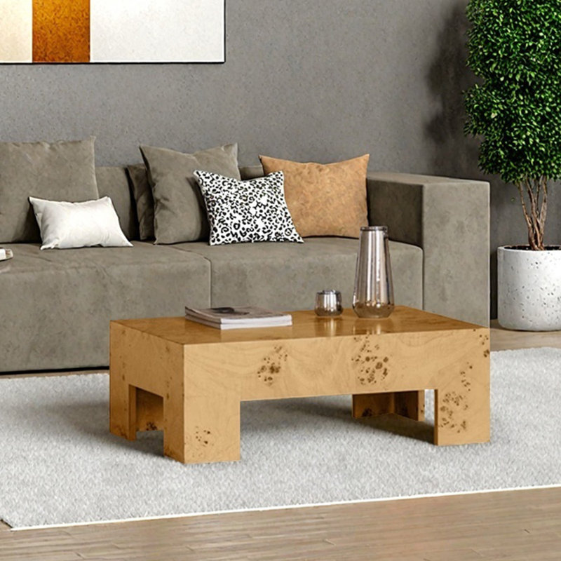 Table basse de style médiéval personnalité, H 12,59 po x L 47,24 po x l 27,55 po