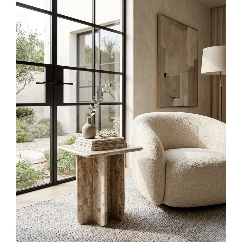 Table d'appoint en marbre Loom