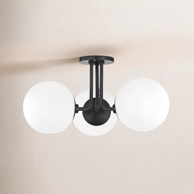 Luna Glass Semi Flush Mount