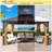 12' X 14' Hardtop Gazebo, Aluminum Frame Gazebos With Galvanized Steel Double Roof, Permanent Outdoor Metal Pavilion With Curtain & Netting For Patio, Lawn, Deck-126511508