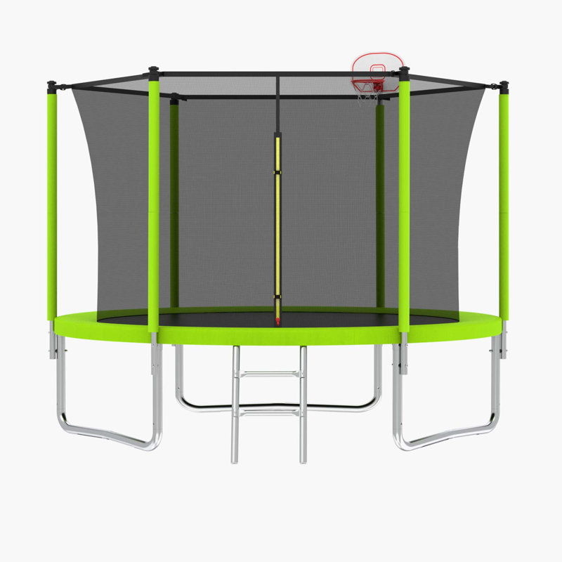 Trampoline de cour arrière avec enceinte de sécurité Beyong, Vert