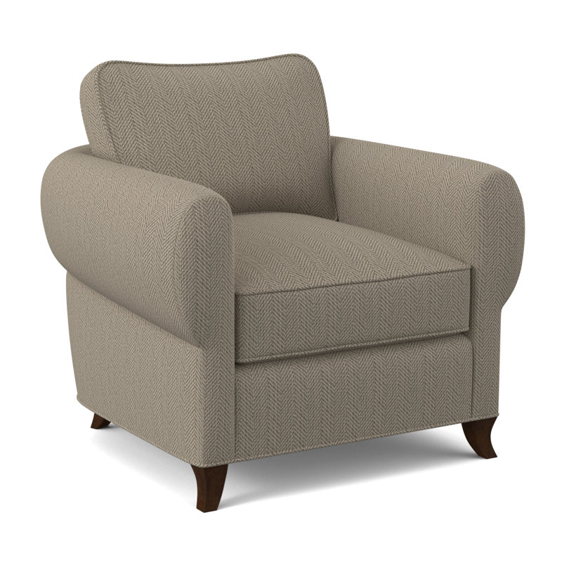 Cocoon Armchair, American Walnut, Margaret Ebony Polyester Blend