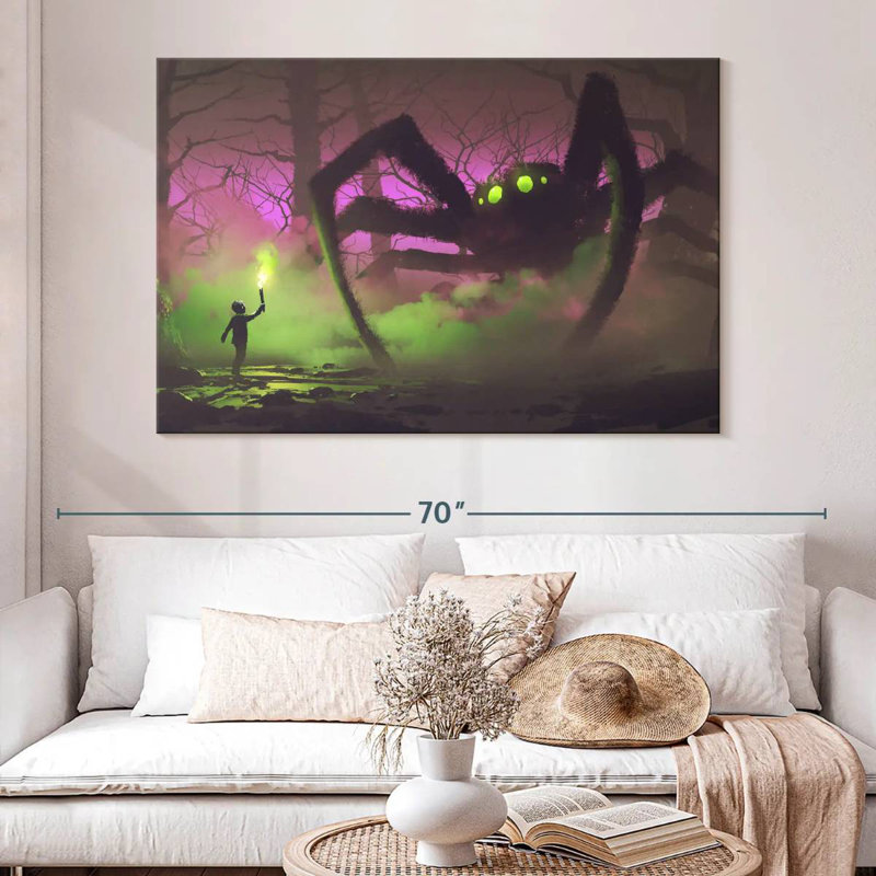 Boy And Giant Spider, 34" H x 51" W