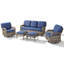 Ensemble de canapé d'extérieur en osier 5 pièces avec chaises pivotantes et repose-pieds-1781506694-1781506695