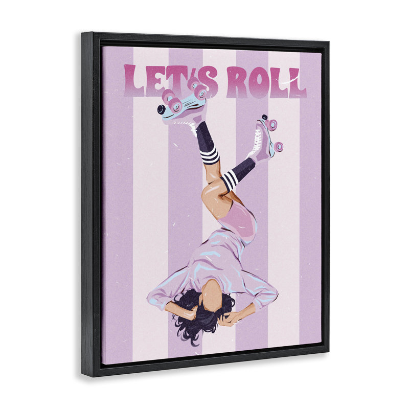 Cadre flottant pour patineuse Let's Roll, design par Ziwei Li, Cadre flottant noir de jais, H 21 po x l 17 po