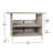 Rimah Rectangular Indoor/Outdoor Wicker Rattan Patio Bar Counter Table with Two Shelves-1085805505-1085805506