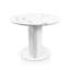 Table de salle à manger ronde Hudgens avec plateau en faux marbre et base cannelée-1863739150