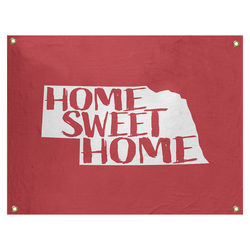 Tapisserie murale nebraska doux pour la maison, H 50 po x l 59 po, Rouge