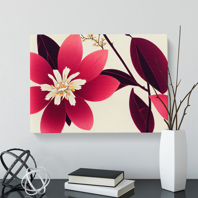 Wild Modern Flowers - Wrapped Canvas, 40cm H x 60cm W x 3cm D