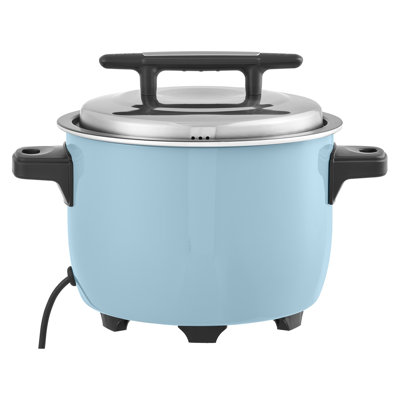 Cuiseur à riz commercial VEVOR, réchaud de grande capacité de 13,74 pte avec pot intérieur antiadhésif, rendement de cuisson de 60 tasses, bleu