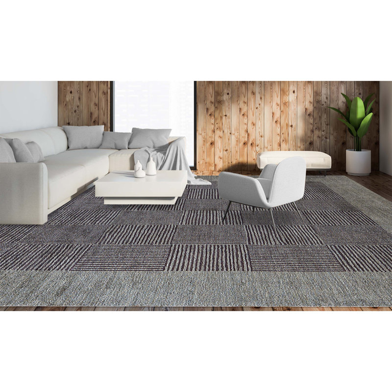 Hand-Knotted High-Quality Gray and Brown Area Rug