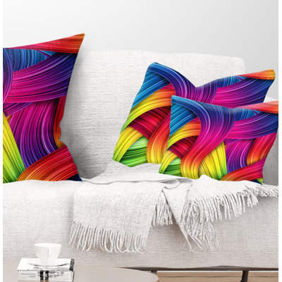 3D Rainbow Art - Abstract Printed Pillow