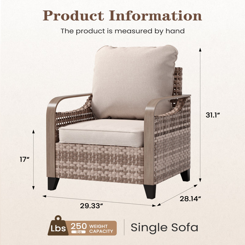 Chaise longue d'extérieur avec coussins All Weather
